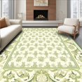 thumbnail image 1 of ODIKA 6'x9' Machine Washable Non-Slip Area Rug, Classic Pile Featuring Elegant Damask Floral Design High Traffic Rug, Ivory, 207196, 1 of 7