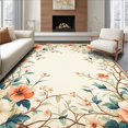 thumbnail image 1 of ODIKA 6'x9' Machine Washable Non-Slip Area Rug, Boho Blossom Bohemian Floral Motif High Traffic Rug, Ivory, 211808, 1 of 7