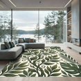thumbnail image 1 of ODIKA 6' x 9' Machine Washable Non-Slip Area Rug, contemporary floral High Traffic Rug, Green, 1121762, 1 of 7