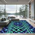 thumbnail image 1 of ODIKA 6' x 9' Machine Washable Non-Slip Area Rug, geometric geometric High Traffic Rug, Blue, 1131625, 1 of 7