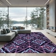 thumbnail image 1 of ODIKA 6' x 9' Machine Washable Non-Slip Area Rug, geometric geometric High Traffic Rug, Purple, 1133536, 1 of 7