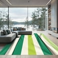 thumbnail image 1 of ODIKA 6' x 9' Machine Washable Non-Slip Area Rug, geometric striped High Traffic Rug, Green, 1123380, 1 of 7