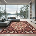 thumbnail image 1 of ODIKA 6' x 9' Machine Washable Non-Slip Area Rug, oriental floral High Traffic Rug, Black, 960062, 1 of 7