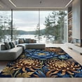 thumbnail image 1 of ODIKA 6' x 9' Machine Washable Non-Slip Area Rug, oriental floral High Traffic Rug, Blue, 1123128, 1 of 7