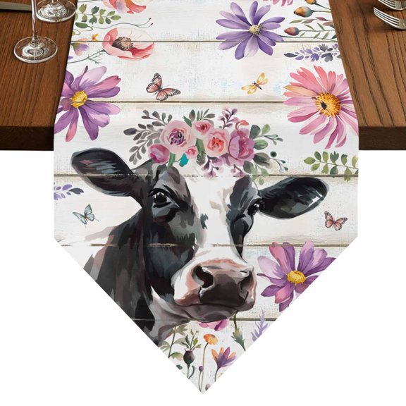 ODIKA 6' x 9' Machine Washable Non-Slip Area Rug, vintage floral High Traffic Rug, Pink, 1291716