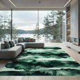thumbnail image 1 of ODIKA 6' x 9' Machine Washable Non-Slip Area Rug, watercolor print High Traffic Rug, Green, 1274468, 1 of 7