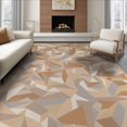thumbnail image 1 of ODIKA 6'x9' Beige Clay Geometric Design Washable Area Rug Dynamic Abstract Pattern with Modern Flair for Family Room, Living Mater Bedroom, Non-Slip, Easy Care, 1 of 6