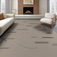 thumbnail image 1 of ODIKA 6'x9' Beige Geometric Latte Brown Washable Area Rug Modern Abstract Design With Dynamic Lines And Shapes Easy Care, Non-Shedding, for Queen Size Bedroom Under Bed Master Suite, 1 of 7