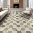 thumbnail image 1 of ODIKA 6'x9' Beige Geometric Tufted Checkered Washable Area Rug Modern Abstract With Influence Ornamental Balanced Non-Slip, Chair-Friendly, for Dining Room, Under Table, Office Décor, 1 of 7