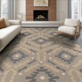 thumbnail image 1 of ODIKA 6'x9' Beige Gray Southwestern Diamond Medallion Washable Area Rug Geometric Aztec Inspired Motifs with Traditional Non-Slip, Chair-Friendly, for Dining Room, Under Table, Office Décor, 1 of 7