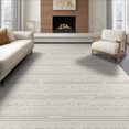 thumbnail image 1 of ODIKA 6'x9' Blue Beige Dots Pattern Washable Area Rug Modern Minimalist Stripes and Design Non-Slip, Chair-Friendly, for Dining Room, Under Table, Office Décor, 1 of 7