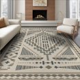 thumbnail image 1 of ODIKA 6'x9' Gray Beige Geometric Design Washable Area Rug Intricate Granite Pattern Motif Non-Slip, Easy Care, for Family Room, Living Mater Bedroom, 1 of 7