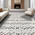 thumbnail image 1 of ODIKA 6'x9' Grey Beige Geometric Indoor/Outdoor Washable Area Rug Modern Abstract Pattern with for Family Room, Living Mater Bedroom, Non-Slip, Easy Care, 1 of 7