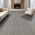 thumbnail image 1 of ODIKA 6'x9' Grey Charcoal Modern Geometric Grid Washable Area Rug Contemporary Abstract Network Motif Non-Slip, Chair-Friendly, for Dining Room, Under Table, Office Décor, 1 of 7