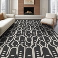 thumbnail image 1 of ODIKA 6'x9' Ivory Geometric Handwoven Design Washable Area Rug Contemporary Abstract Pattern for Interiors Non-Slip, Easy Care, for Family Room, Living Mater Bedroom, 1 of 7