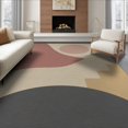thumbnail image 1 of ODIKA 6'x9' Muted Earth Tones Minimalist Design Washable Area Rug Abstract Geometric Pattern with Soft Shapes for Queen Size Bedroom, Under Bed, Master Suite, Easy Care, Non-Shedding, 1 of 7