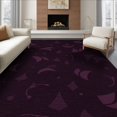 thumbnail image 1 of ODIKA 6'x9' Purple Deep Abstract Botanical Swirl Washable Area Rug Contemporary Motif with Flowing Leaf Non-Slip, Easy Care, for Family Room, Living Mater Bedroom, 1 of 7