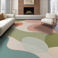thumbnail image 1 of ODIKA 6'x9' Soft Pastel Tones Abstract Mid-Century Washable Area Rug Elegant Geometric Shapes and Artistic Patterns for Family Room, Living Mater Bedroom, Non-Slip, Easy Care, 1 of 6