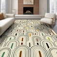 thumbnail image 1 of ODIKA 6'x9' Ultra-Soft Area Rug, Abstract Arches Geometric Pathway Design Modern Floor Covering None Washable, Bare feet friendly, Silk-Touch for Guest Room, Bedroom, 1 of 7