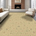 thumbnail image 1 of ODIKA 6'x9' Ultra-Soft Area Rug, Boho Vine Motif Vintage Scroll Banded Border Distressed Entryway Flowing Dynamic None Washable, Bare feet friendly, Silk-Touch for Guest Room, Bedroom, 1 of 7