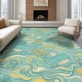 thumbnail image 1 of ODIKA 6'x9' Ultra-Soft Area Rug, Cartoon Ocean Animal Tropical Island Voyage Whale Sea Turtle Playful Expressive None Washable, Bare feet friendly, Silk-Touch for Guest Room, Bedroom, 1 of 7