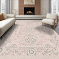 thumbnail image 1 of ODIKA 6'x9' Ultra-Soft Area Rug, Delicate Filigree Edging Floral Motif Rectangular Arch Design None Washable, Bare feet friendly, Silk-Touch for Guest Room, Bedroom, 1 of 7