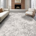 thumbnail image 1 of ODIKA 6'x9' Ultra-Soft Area Rug, Extra Large Abstract Geometric Motif Featuring Scattered Neutral None Washable, Bare feet friendly, Silk-Touch for Guest Room, Bedroom, 1 of 7