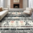 thumbnail image 1 of ODIKA 6'x9' Ultra-Soft Area Rug, Farmhouse Southwestern Motif Cream Distressed Desk Dining Under None Washable, Bare feet friendly, Silk-Touch for Guest Room, Bedroom, 1 of 7