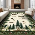thumbnail image 1 of ODIKA 6'x9' Ultra-Soft Area Rug, Fish Fishing Cabin Lake Trout Motif Border Tackle Vintage Angler None Washable, Bare feet friendly, Silk-Touch for Guest Room, Bedroom, 1 of 7
