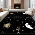 thumbnail image 1 of ODIKA 6'x9' Ultra-Soft Area Rug, Gothic Moth Tarot Academia Witchy Mystical Galaxy Phase Death Flowing Dynamic None Washable, Bare feet friendly, Silk-Touch for Guest Room, Bedroom, 1 of 7
