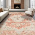 Soft Ivory Rug ODIKA 6'x9' Ultra-Soft Area Rug, Ivory Tug Vintage Farmhouse Distressed ...