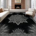 thumbnail image 1 of ODIKA 6'x9' Ultra-Soft Area Rug, Moorish Classroom Dining Large Variegated Inspired Geometric Boho Refined None Washable, Bare feet friendly, Silk-Touch for Guest Room, Bedroom, 1 of 7