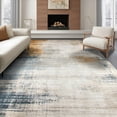 thumbnail image 1 of ODIKA 6'x9' Ultra-Soft Area Rug, Navy Finish Weathered Abstract Vintage Mottled Patterned Absract None Washable, Bare feet friendly, Silk-Touch for Guest Room, Bedroom, 1 of 7