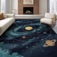 thumbnail image 1 of ODIKA 6'x9' Ultra-Soft Area Rug, System Universe Map With Planet And Star Cluster Motif Galaxy Flowing None Washable, Bare feet friendly, Silk-Touch for Guest Room, Bedroom, 1 of 7