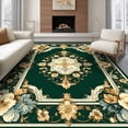 thumbnail image 1 of ODIKA 6'x9' Ultra-Soft Area Rug, Vintage Distressed Scroll Border Ornamental Scrolls Boho Faded None Washable, Bare feet friendly, Silk-Touch for Guest Room, Bedroom, 1 of 7