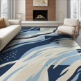 thumbnail image 1 of ODIKA 6'x9' Washable Area Rug Abstract Wave Sage Brushstrokes Subtle Dot Details Edges That for Family Room, Living Room, Master Bedroom, Non-Slip, Easy Care, 1 of 7