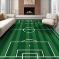 thumbnail image 1 of ODIKA 6'x9' Washable Area Rug Doormat Door Football Pitch Athletic Field Layout Soccer Themed for Family Room, Living Room, Master Bedroom, Non-Slip, Easy Care, 1 of 7