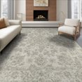 thumbnail image 1 of ODIKA 6'x9' Washable Area Rug Easy Care, Non-Shedding, Distressed Faded Retro Farmhouse Border Scroll Botanical Vintage Flowing Dynamic for Queen Size Bedroom Under Bed Master Suite, 1 of 7