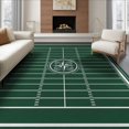 thumbnail image 1 of ODIKA 6'x9' Washable Area Rug Easy Care, Non-Shedding, Hash Training Grid Rugby Soccer Doormat Football Coaches Field Playful for Queen Size Bedroom Under Bed Master Suite, 1 of 7