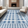 thumbnail image 1 of ODIKA 6'x9' Washable Area Rug Easy Care, Non-Shedding, Plaid Bold Front Tartan Grid Layout Featuring Interlocking Layering for Queen Size Bedroom Under Bed Master Suite, 1 of 7