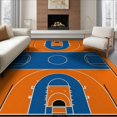 thumbnail image 1 of ODIKA 6'x9' Washable Area Rug Easy Care, Non-Shedding, Round Basketball Centered Border Blanket Football Bold Center for Queen Size Bedroom Under Bed Master Suite, 1 of 7