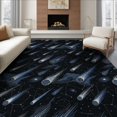 thumbnail image 1 of ODIKA 6'x9' Washable Area Rug Field Constellation Grid Uranus Themed Galaxy Meteorite Starry Playful for Family Room, Living Room, Master Bedroom, Non-Slip, Easy Care, 1 of 7