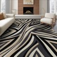 thumbnail image 1 of ODIKA 6'x9' Washable Area Rug Geometry Style With Bold Modern Line Motif Abstract Animal Inspired Playful for Dining Room, Under Table, Office Décor, Non-Slip Chair-Friendly, 1 of 7