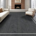 thumbnail image 1 of ODIKA 6'x9' Washable Area Rug Interlocking Minimalist Frame Striped Border Herringbone Farmhouse Refined for Family Room, Living Room, Master Bedroom, Non-Slip, Easy Care, 1 of 7