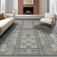 thumbnail image 1 of ODIKA 6'x9' Washable Area Rug Non-Slip, Chair-Friendly, Cow Decorative Spotted Mosaic Patchwork Interlocking Vaca Melting for Dining Room, Under Table, Office Décor, 1 of 7