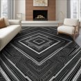 thumbnail image 1 of ODIKA 6'x9' Washable Area Rug Non-Slip, Chair-Friendly, Geometric Variegated Decorative Contrast Block Boho Classroom for Dining Room, Under Table, Office Décor, 1 of 7