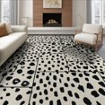 thumbnail image 1 of ODIKA 6'x9' Washable Area Rug Non-Slip, Chair-Friendly, Patchwork Asymmetric Marker Forms Inspired Cow Snack Spotted Playful Expressive for Dining Room, Under Table, Office Décor, 1 of 7