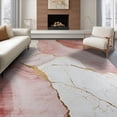 thumbnail image 1 of ODIKA 6'x9' Washable Area Rug Non-Slip, Chair-Friendly, Pink Abstract Swirl Contemporary Brushstroke Geometric Splash for Dining Room, Under Table, Office Décor, 1 of 7