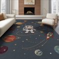 thumbnail image 1 of ODIKA 6'x9' Washable Area Rug Non-Slip, Chair-Friendly, Playroom Explorer Featuring Characters Science Theme Classroom for Dining Room, Under Table, Office Décor, 1 of 7