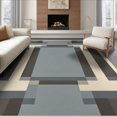 thumbnail image 1 of ODIKA 6'x9' Washable Area Rug Non-Slip, Chair-Friendly, Solid That Structured Panel Layout Featuring Motif Couch Navy for Dining Room, Under Table, Office Décor, 1 of 7
